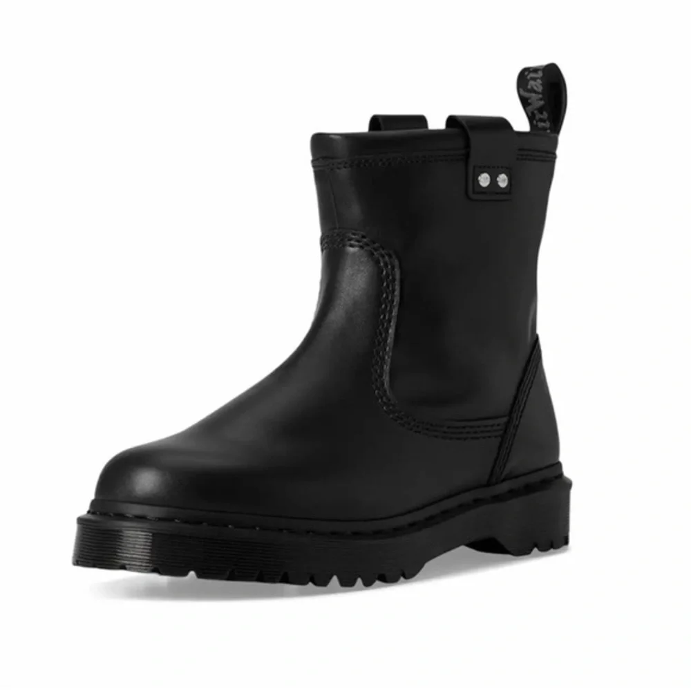 New Dr. Marten Black Leather Ankle Boots